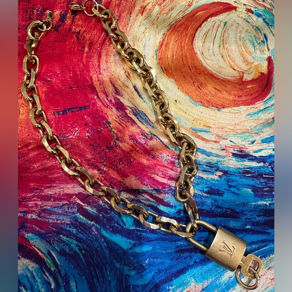 Louis Vuitton Vintage 18k Gold Plated Chain Necklace